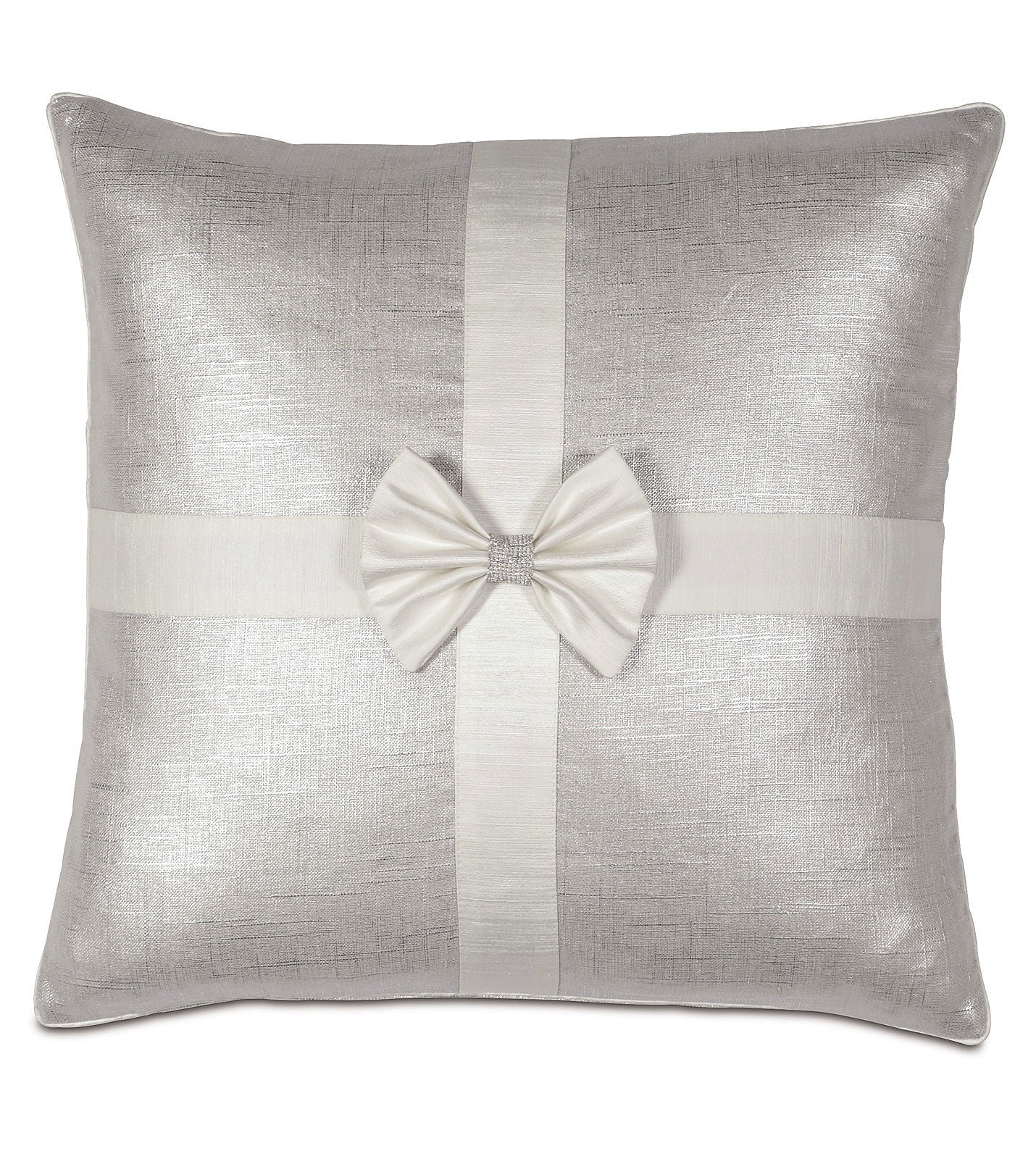 Platinum Gift Wrap Holiday Pillow - Bedding Luxuries