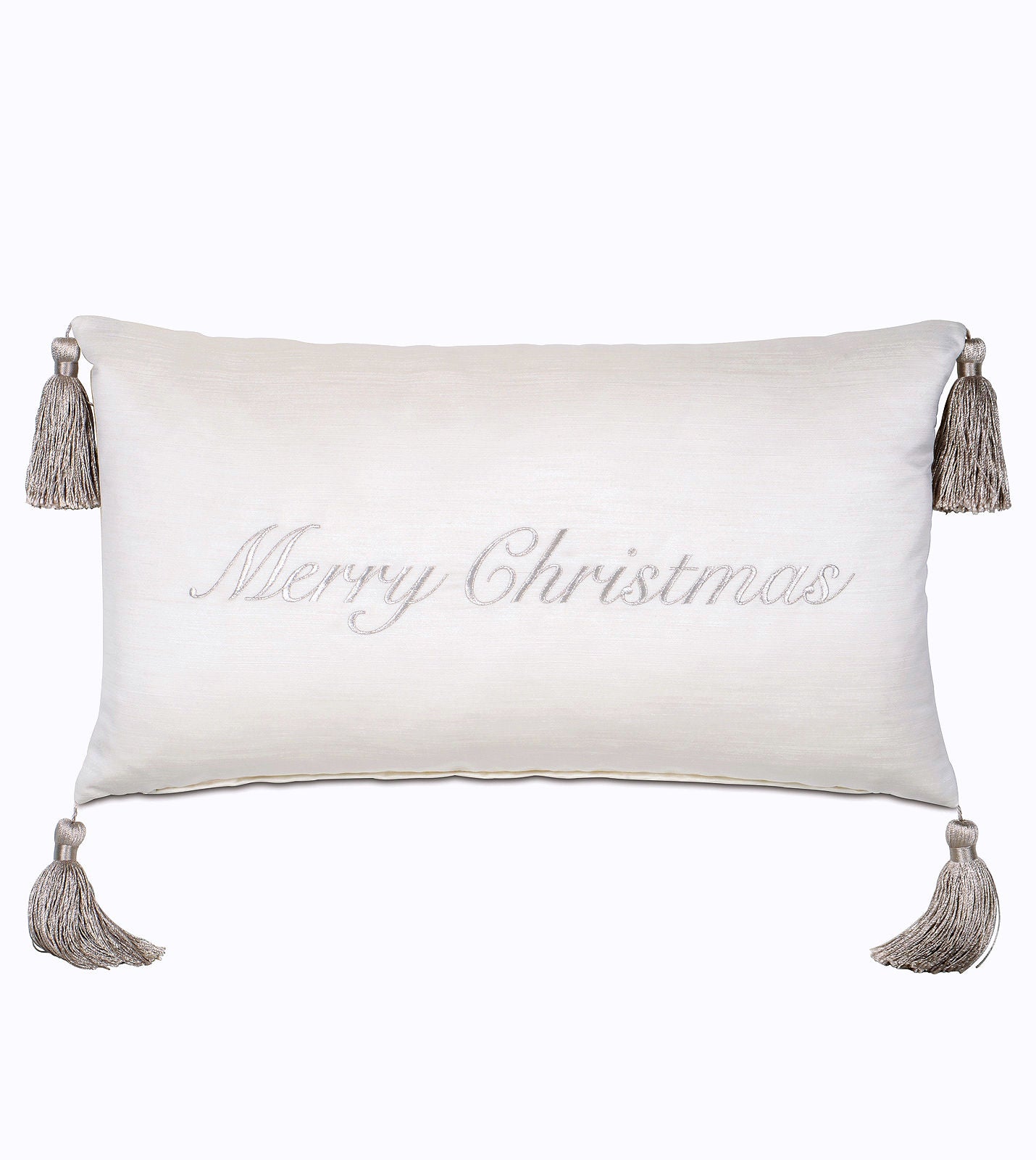Christmas Cheer Embroidered Holiday Pillow - Bedding Luxuries