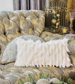Winter Frost Faux Fur Pillow - Bedding Luxuries