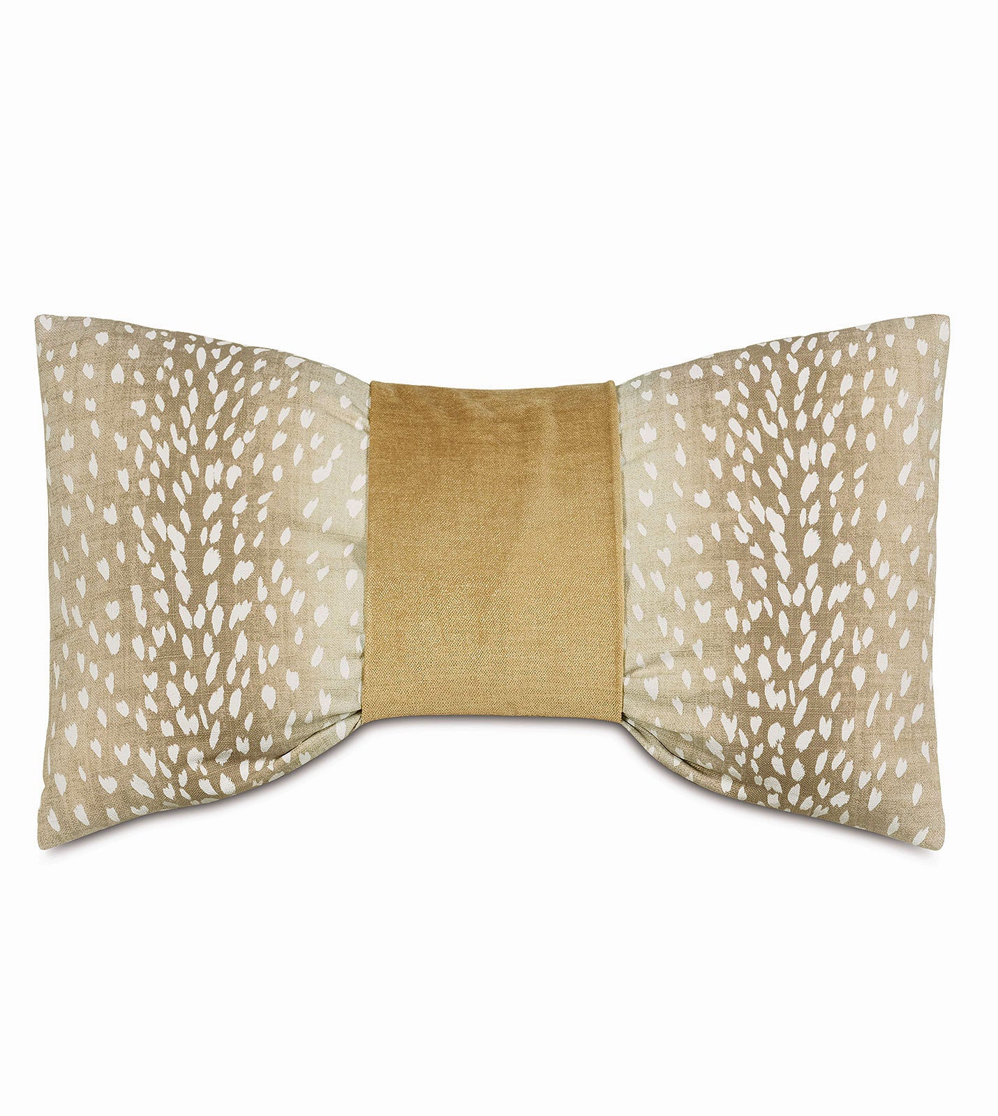 Luxe Fawn Bow Tie Pillow - Bedding Luxuries