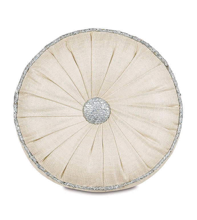 Silver Tinsel Holiday Pillow - Bedding Luxuries