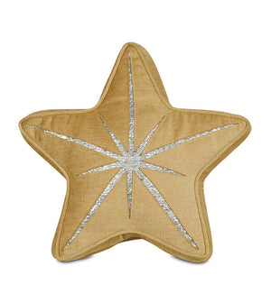 Holiday Tinsel Star Pillow - Bedding Luxuries