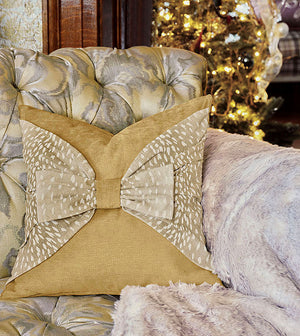 Luxe Fawn Gift Wrapped Pillow - Bedding Luxuries