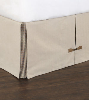 Heritage Houndstooth Bed Skirt - Bedding Luxuries