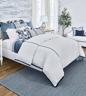 Devonshire Blue Floral Luxury Bedding