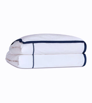 Devonshire Blue Gimp-Trimmed Duvet Cover
