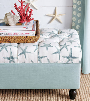 Islands Starfish Storage Bench Ottoman - Bedding Luxuries