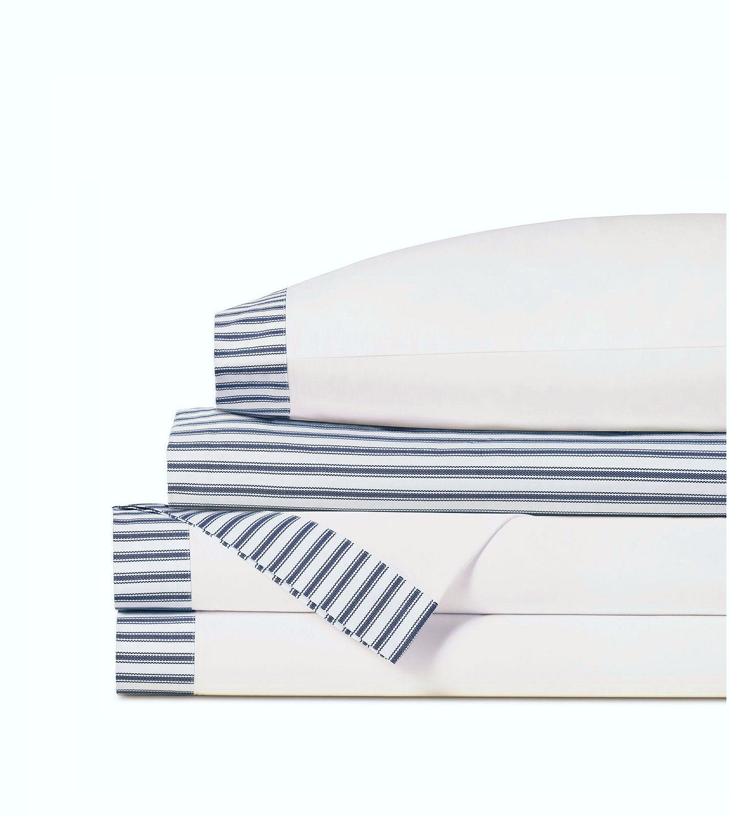 Vintage Navy Ticking Stripe Sheet Set - Bedding Luxuries