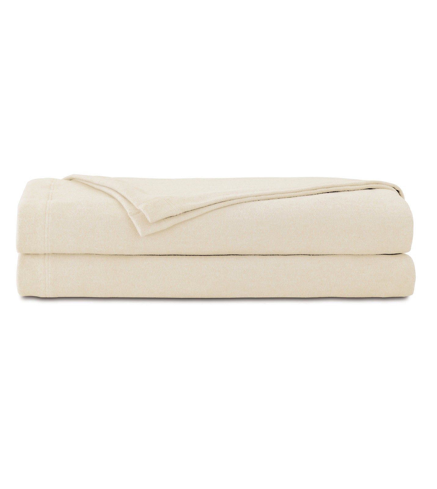 Luxe Haven Ivory Flannel Coverlet/Blanket - Bedding Luxuries
