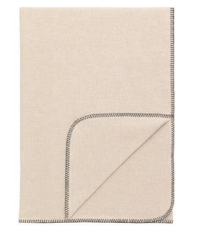 Nova Geometrics Bisque Flannel Throw - Bedding Luxuries