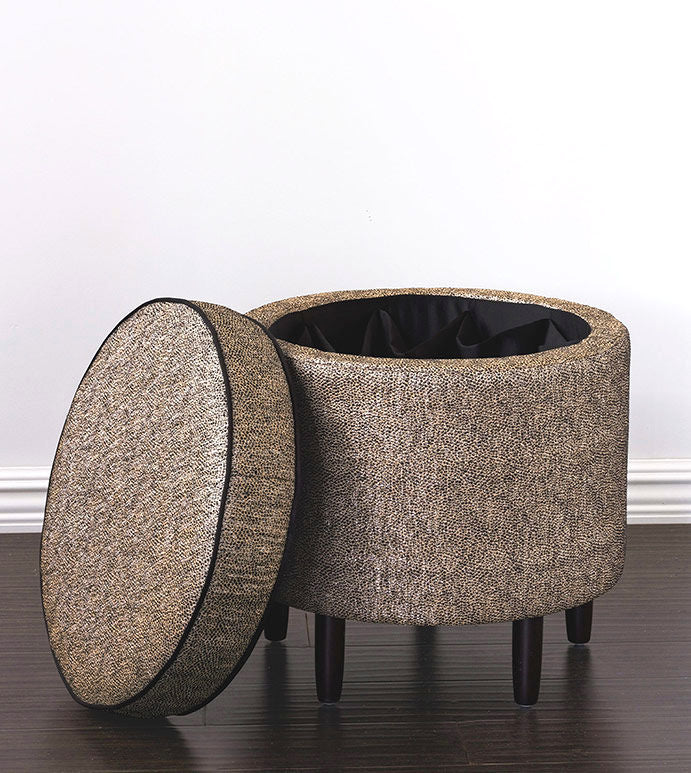 Camelot Upholstered Storage Ottoman - Bedding Luxuries