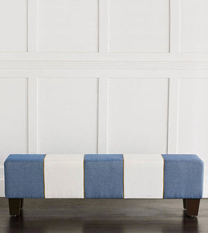 Bristol Beach Denim Upholstered Bench - Bedding Luxuries