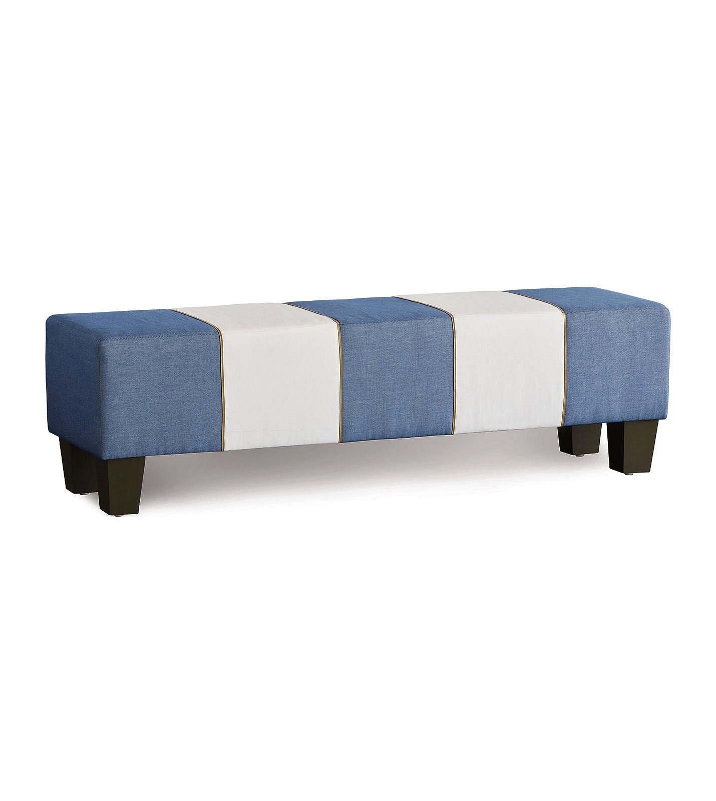 Bristol Beach Denim Upholstered Bench - Bedding Luxuries