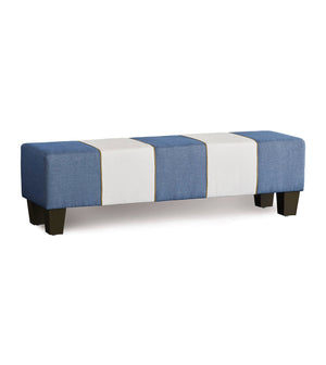 Bristol Beach Denim Upholstered Bench - Bedding Luxuries