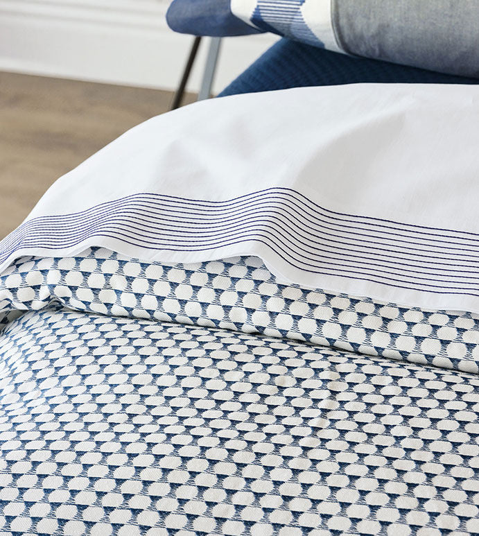 Bristol Beach Denim Luxury Duvet Cover - Bedding Luxuries