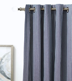 Bristol Beach Denim Drapery Set - Bedding Luxuries