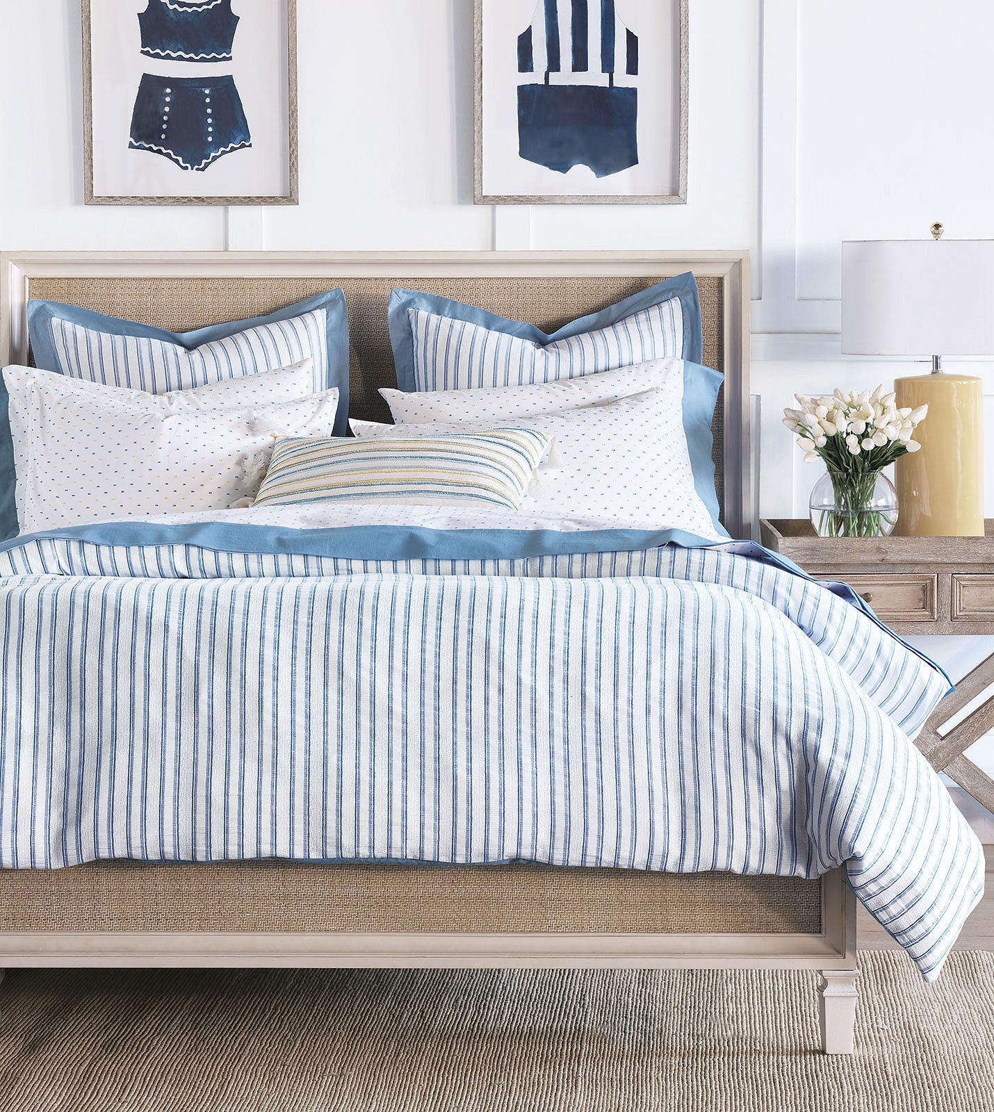 Summer Seersucker Luxury Bedding - Bedding Luxuries