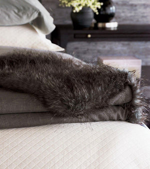 Noir Deco Reverie Faux Fur Throw - Bedding Luxuries