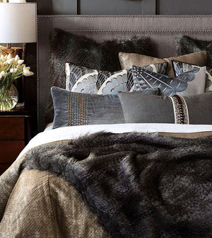 Noir Deco Reverie Faux Fur Throw - Bedding Luxuries