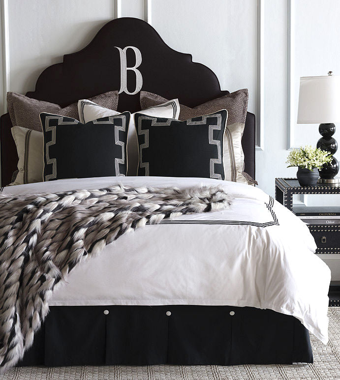 Onyx Snowfall Luxury Faux Fur Throw - Bedding Luxuries