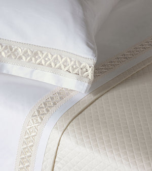 Trellis Border Embroidered Sheet Set - Bedding Luxuries