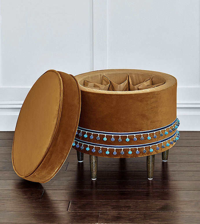 Shadow Lake Storage Ottoman - Bedding Luxuries