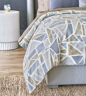 Lakeside Geometrics Duvet Cover - Bedding Luxuries