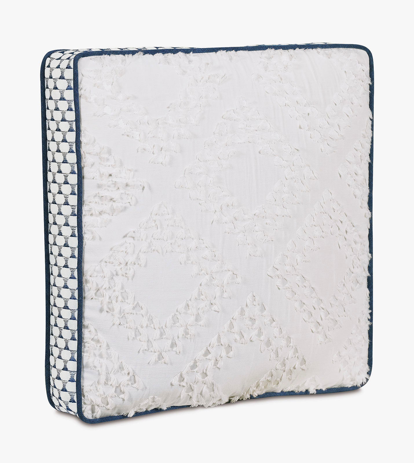 Bristol Beach Embroidered Box Accent Pillow - Bedding Luxuries