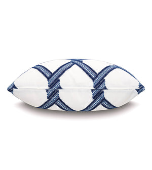 Blue Lattice Accent Pillow - Bedding Luxuries
