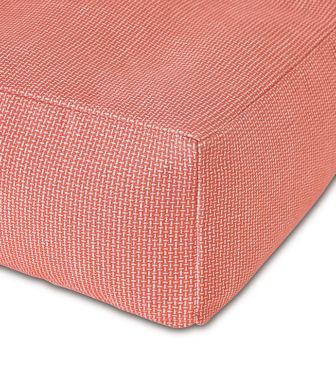 Playa Pastel Coral Square Floor Pouf - Bedding Luxuries