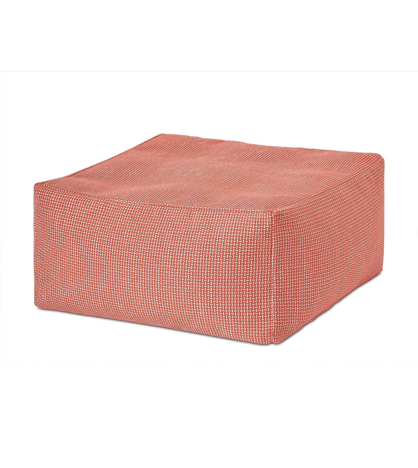 Playa Pastel Coral Square Floor Pouf - Bedding Luxuries