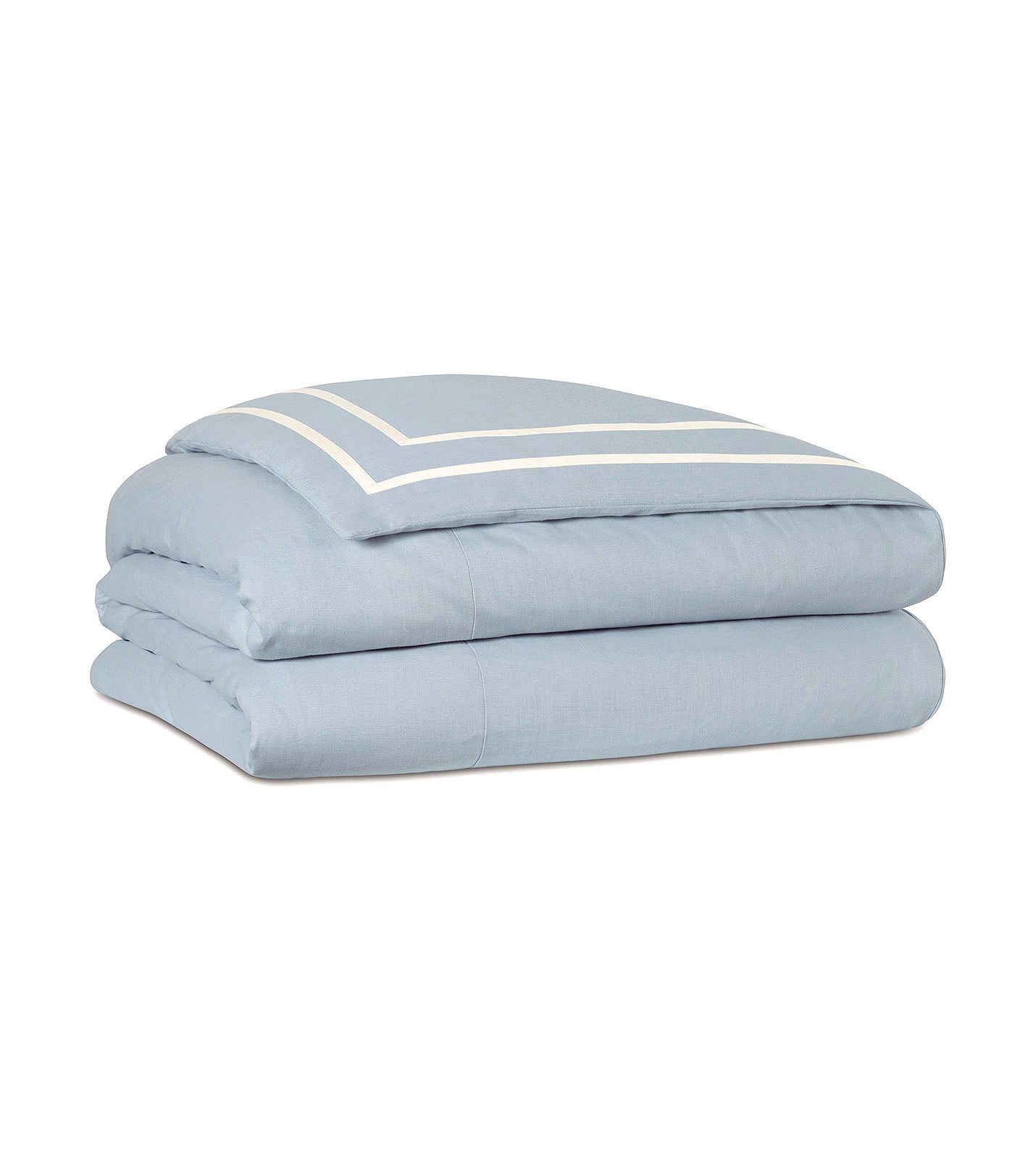 Misty Sky Fret Appliqué Duvet Cover - Bedding Luxuries