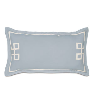 Misty Sky Fret Appliqué Bedding - Bedding Luxuries