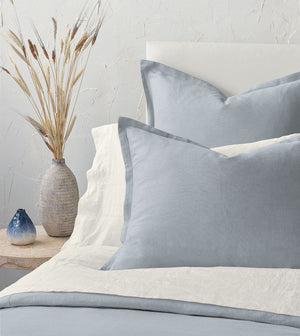 Misty Sky Fret Appliqué Bedding - Bedding Luxuries
