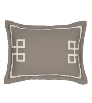 Soothing Stone Fret Appliqué Bedding - Bedding Luxuries