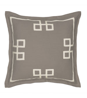 Soothing Stone Fret Appliqué Bedding - Bedding Luxuries