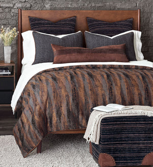 Rugged Ranch Upholstered Ottoman - Bedding Luxuries