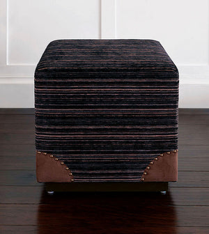 Rugged Ranch Upholstered Ottoman - Bedding Luxuries