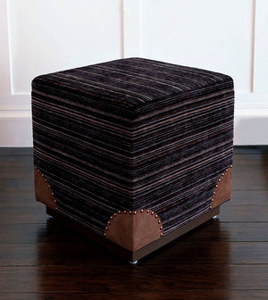 Rugged Ranch Upholstered Ottoman - Bedding Luxuries