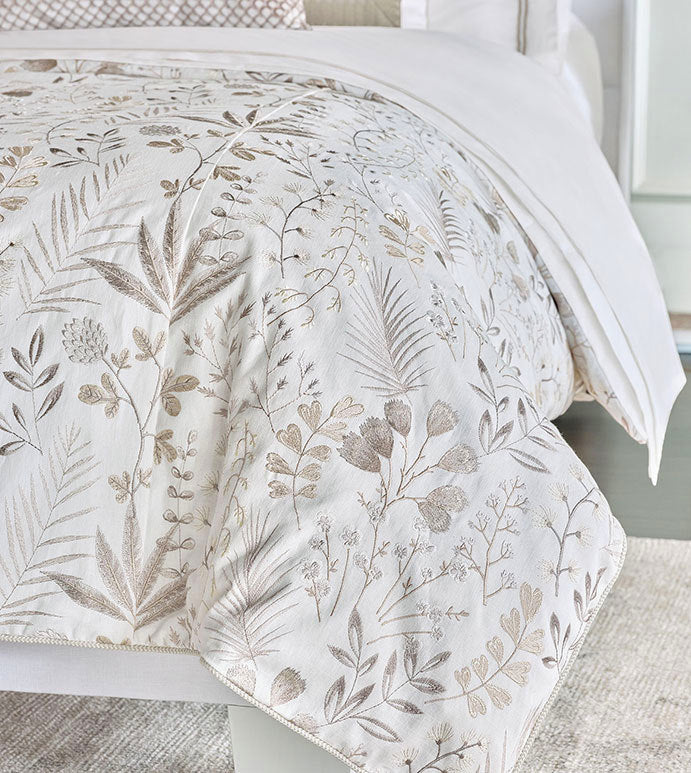 Sandy Bay Embroidered Duvet Cover - Bedding Luxuries