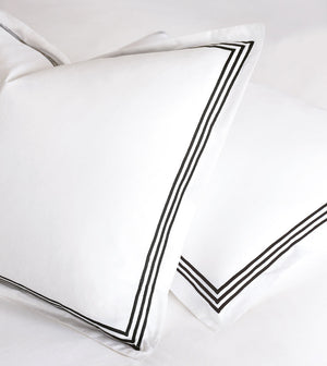 Classic Chic Black Triple-Stripe Luxury Bedding - Bedding Luxuries