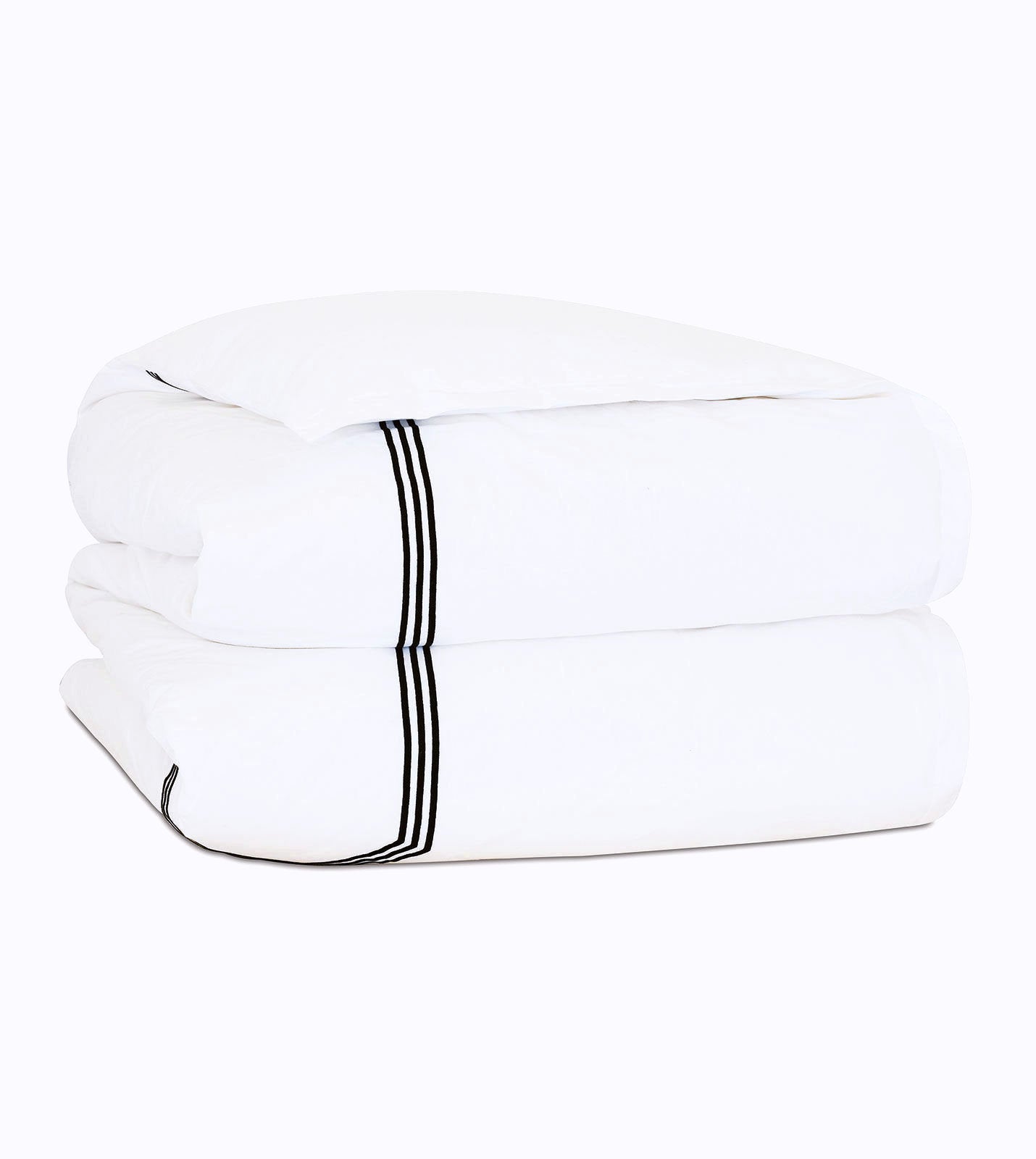 Classic Chic Black Triple Stripe Duvet Cover - Bedding Luxuries