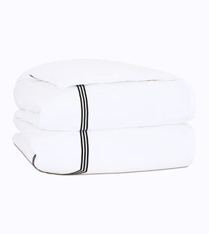 Classic Chic Black Triple Stripe Duvet Cover - Bedding Luxuries