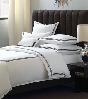 Classic Chic Black Triple Stripe Duvet Cover - Bedding Luxuries