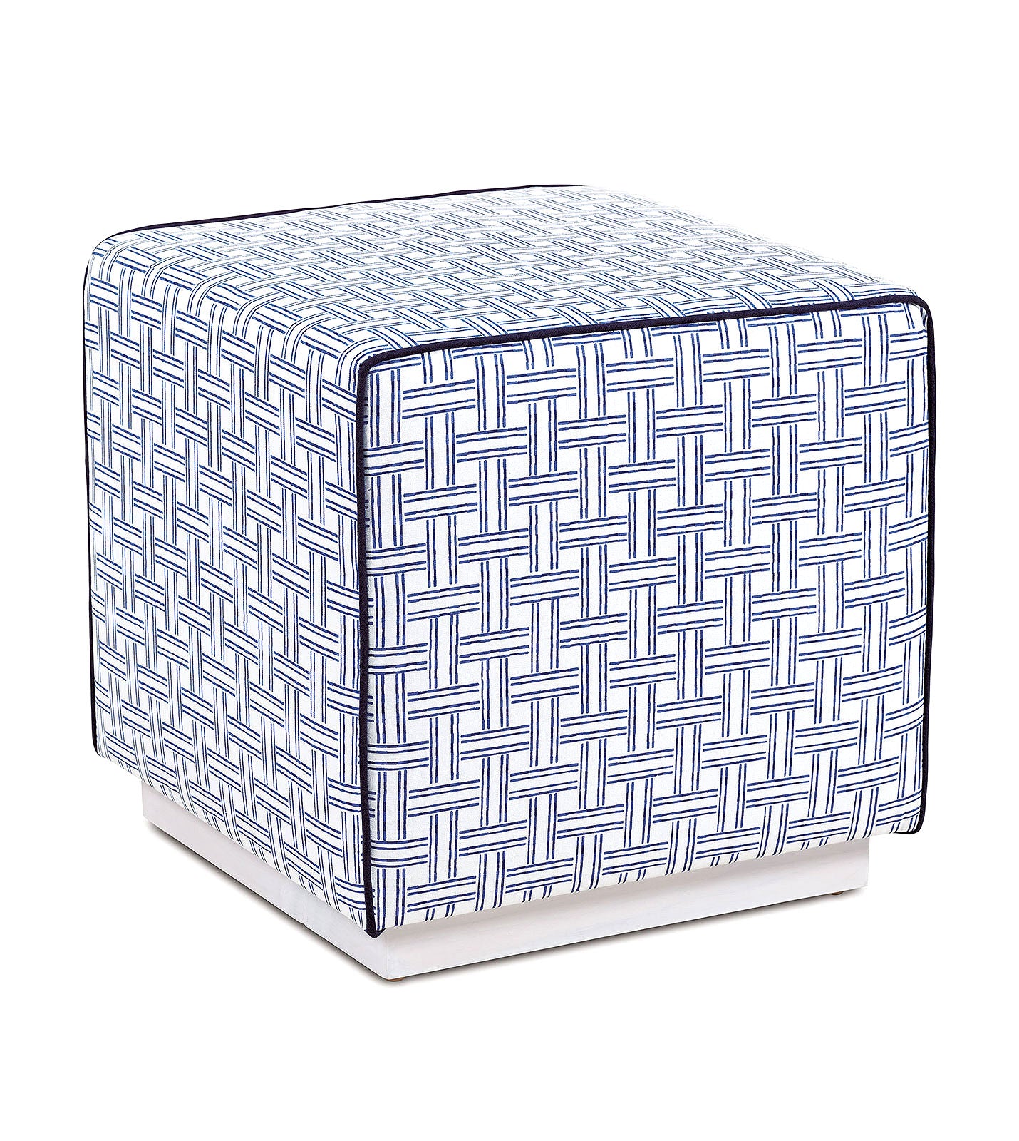 Blue Ocean Upholstered Ottoman - Bedding Luxuries