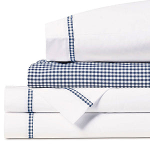 Gingham Charm Luxury Coastal Bedding - Nautical Luxuries