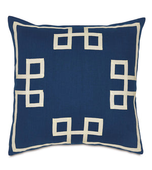 Indigo Isle Fret Appliqué Bedding Collection - Nautical Luxuries