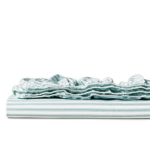 Vintage Beach Sea Ticking Stripe Sheet Set - Nautical Luxuries