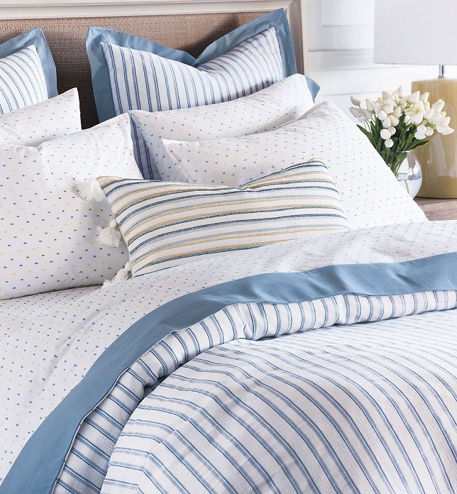 Summer Seersucker Luxury Bedding - Bedding Luxuries
