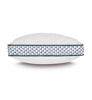 Bristol Beach Embroidered Box Accent Pillow - Nautical Luxuries